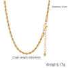 Jewelry Titanium Steel Geometric Twist Necklace Vacuum Electroplated
