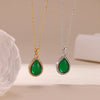 Jewelry Titanium Steel Geometric Water Drop Pendant Necklace Electroplating For Women