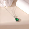 Jewelry Titanium Steel Geometric Water Drop Pendant Necklace Electroplating For Women