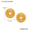 Jewelry 316L Stainless Steel Gold Plated Geometric Style Earrings