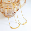 Jewelry 316L Stainless Steel Gold Plated Geometric Style Electroplated Smile Necklace For Women