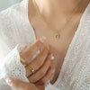 Jewelry 316L Stainless Steel Gold Plated Letter Diamond Pendant Necklace For Women