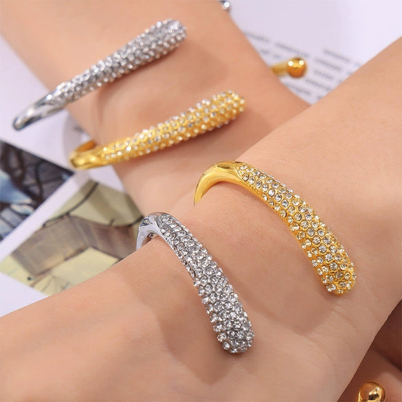 Jewelry 316L Stainless Steel Goldplated Geometric Open Bracelet