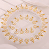 Jewelry 316L Stainless Steel Goldplated Pendant With White Shell Inlay Geometric Letter Pattern