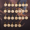 Jewelry 316L Stainless Steel Goldplated Pendant With White Shell Inlay Geometric Letter Pattern