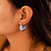 Jewelry Titanium Steel Goldplated Ushape Geometric Earrings