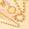 Jewelry Titanium Steel Heart Love Water Drops Bell Design Necklace Bracelet For Women