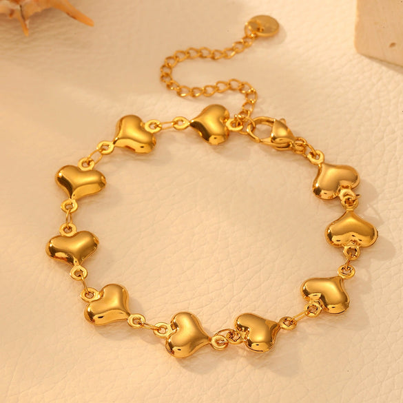 Jewelry Titanium Steel Heart Love Water Drops Bell Design Necklace Bracelet For Women