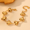 Jewelry Titanium Steel Heart Love Water Drops Bell Design Necklace Bracelet For Women