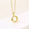 Jewelry Titanium Steel Heartshaped Geometric Cartoon Characters Mixed Gem Inlay Electroplating Necklace And Ring Accessories For Women