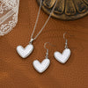 Jewelry Titanium Steel Heartshaped Imitation Shell Street Style With Love Water Drops Bell Pattern Electroplated For Men And Women
