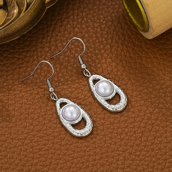 Jewelry Titanium Steel Heartshaped Imitation Shell Street Style With Love Water Drops Bell Pattern Electroplated For Men And Women