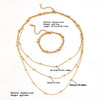 Jewelry Titanium Steel Multi Layer Clip Bead Chain Set With Diamonds Bamboo Chain Style For Women