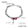 Jewelry 316L Stainless Steel Niche Hiphop Style Winding Color Zircon Chain Electroplating Design