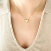 Jewelry 316L Stainless Steel Peach Heart Pendant Necklace With Love Water Drops Bell Pattern Electroplated For Women