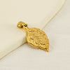 Jewelry Titanium Steel Pendant Leaf Shape Real Gold Electroplated For Men And Women Fashion Style