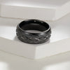 Jewelry Titanium Steel Ring Diamond Plaid Frosted Electroplating Unisex