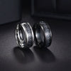 Jewelry Titanium Steel Ring Flower Pattern Geometric Style Electroplating