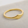 Jewelry Titanium Steel Ring Matte Brushed Drop Shape 18K Gold Electroplated Cartoon Style
