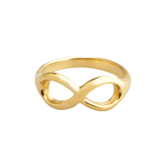 Jewelry Titanium Steel Rose Gold Bow Ring Electroplating