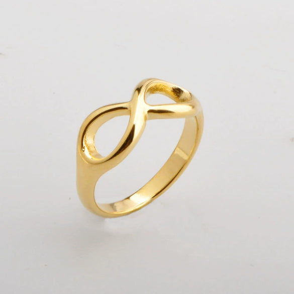 Jewelry Titanium Steel Rose Gold Bow Ring Electroplating