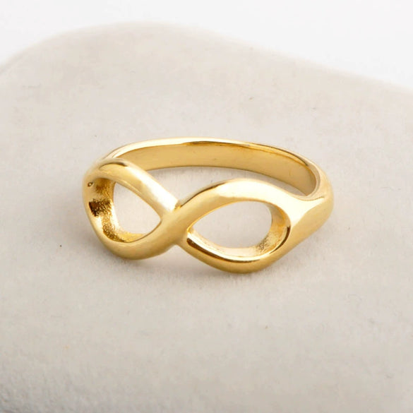 Jewelry Titanium Steel Rose Gold Bow Ring Electroplating