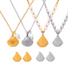Jewelry 316L Stainless Steel Shell Shape Diamondencrusted Freshwater Pearl Electroplating Unisex