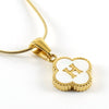 Jewelry Titanium Steel Snake Bone Chain Letter Pendant With Electroplating And Four Leaf Clover Design For Women
