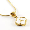Jewelry Titanium Steel Snake Bone Chain Letter Pendant With Electroplating And Four Leaf Clover Design For Women