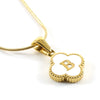 Jewelry Titanium Steel Snake Bone Chain Letter Pendant With Electroplating And Four Leaf Clover Design For Women
