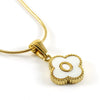 Jewelry Titanium Steel Snake Bone Chain Letter Pendant With Electroplating And Four Leaf Clover Design For Women