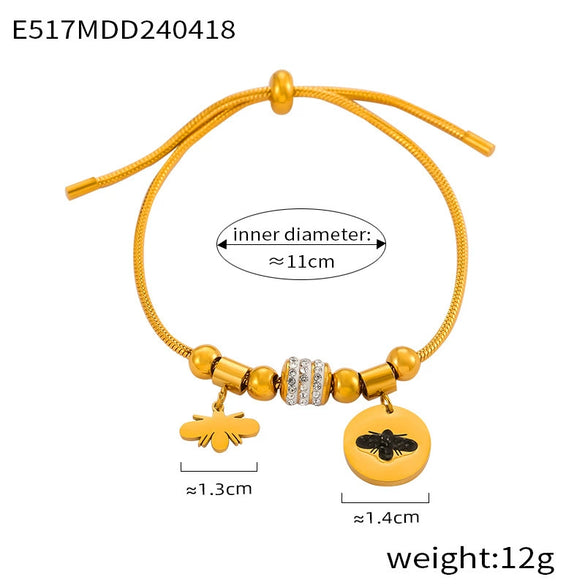 Jewelry 316L Stainless Steel Snake Bone Chain Love Tree Of Life Pendant Pull Buckle Unisex Geometric Electroplated Ring And Bracelet
