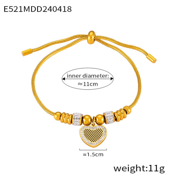 Jewelry 316L Stainless Steel Snake Bone Chain Love Tree Of Life Pendant Pull Buckle Unisex Geometric Electroplated Ring And Bracelet