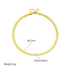 Jewelry Titanium Steel Snake Bone Chain Necklace With Rhinestone And Geometric Design Electroplated