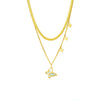 Jewelry Titanium Steel Snake Bone Chain Necklace With Star Butterfly Pendant Electroplating Design For Women