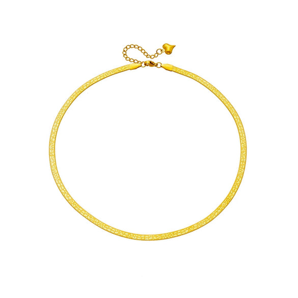 Jewelry Titanium Steel Snake Bone Chain Punk Hiphop Electroplated Necklace