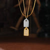 Jewelry 316L Stainless Steel Square Geometric Electroplated Pendant Necklace Simple Light Luxury Unisex