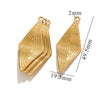 Jewelry Titanium Steel Stainless Steel Geometric Fan Shaped Hammer Pattern Electroplated Pendant Earrings Necklace For Women