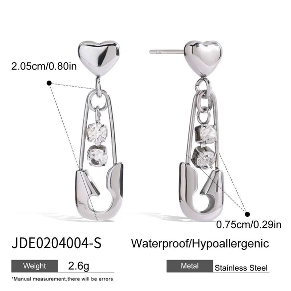 Jewelry Titanium Steel Stainless Steel Heart Water Drop Bell Electroplating Women