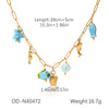 Jewelry Titanium Steel Stainless Steel Imitation Pearl Flowershaped Women's Natural Style Vacuum Plating Set With Pearls Necklace
