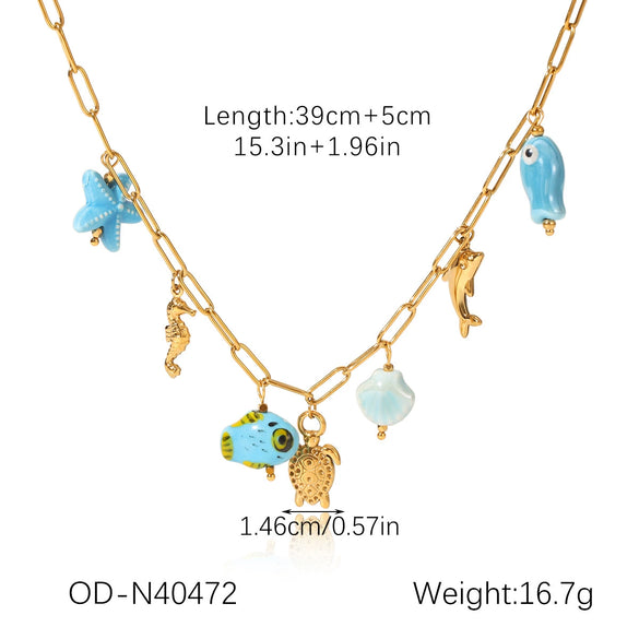 Jewelry Titanium Steel Stainless Steel Imitation Pearl Flowershaped Women's Natural Style Vacuum Plating Set With Pearls Necklace