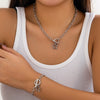 Jewelry Titanium Steel Star Necklace Copper Iron Alloy Electroplated Cross Chain For Women