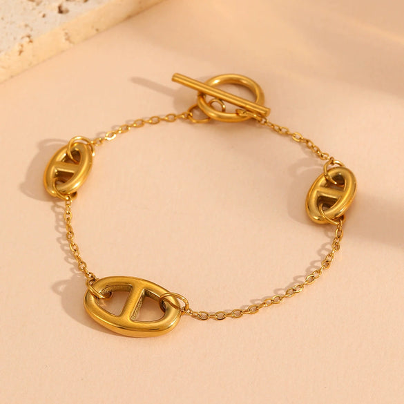 Jewelry Titanium Steel Vacuum Plating Geometric Multiple Pendant Set With Diamonds For Women