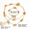 Jewelry Titanium Steel Vacuum Plating Geometric Multiple Pendant Set With Diamonds For Women
