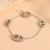 Jewelry Titanium Steel Vacuum Plating Geometric Multiple Pendant Set With Diamonds For Women