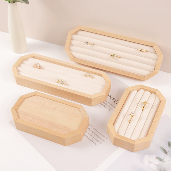 Jewelry Tray Burlap Portrait Highend Display Stand For Ring Earrings Storage
