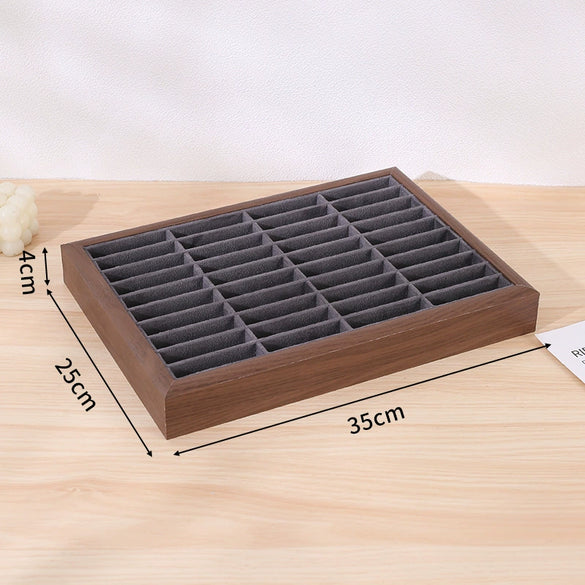 Jewelry Tray Density Board Sticker And Flannel Material Square Shape Splicing Craft Highend Style