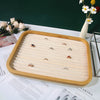 Jewelry Tray Solid Wood And Flannel Rectangle Splicing Style For Jewelry Storage And Display