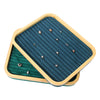 Jewelry Tray Solid Wood And Flannel Rectangle Splicing Style For Jewelry Storage And Display