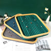 Jewelry Tray Solid Wood And Flannel Rectangle Splicing Style For Jewelry Storage And Display